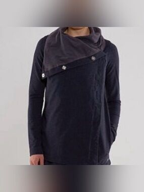lululemon Savasana Wrap Black/grey Wrap vest - size 4